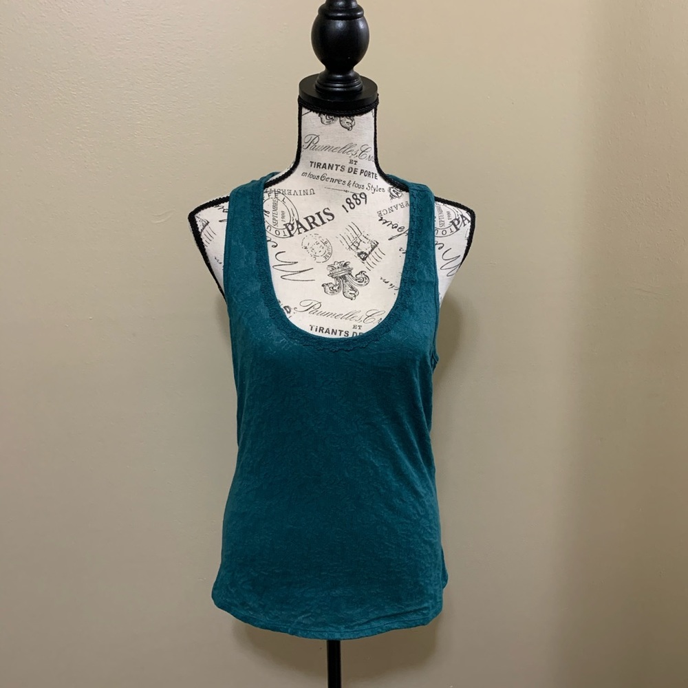 Candie’s Mediterranean Green Tank Top Size Large